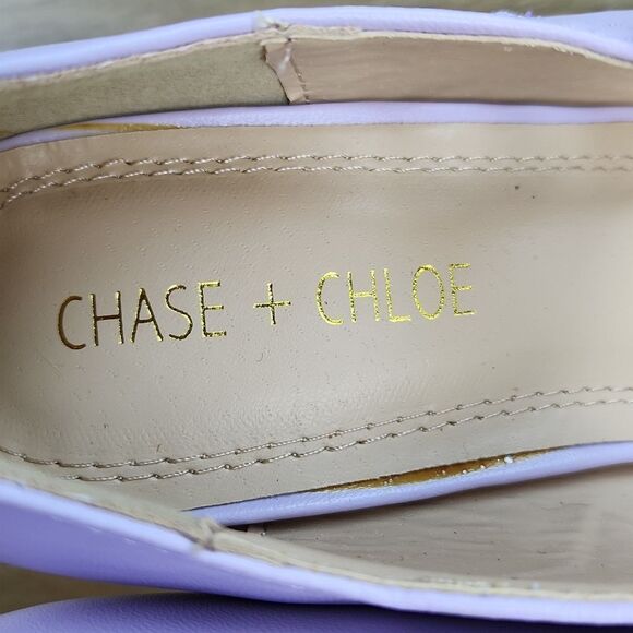 🩵NWOB Chase & Chloe Lavender Kimmy Mary Jane Heels Size 8.5 - Picture 10 of 11